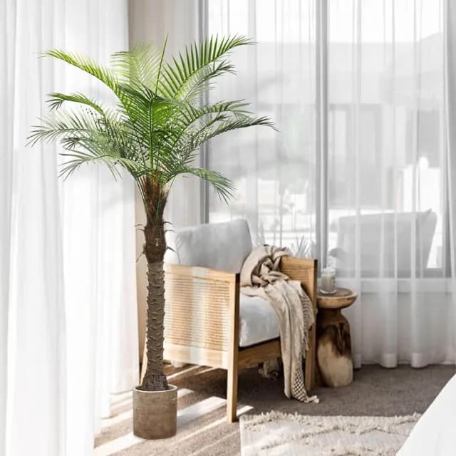 【POKO】仿真景觀棕櫚樹 高仿真150公分大型盆栽(椰子樹 景觀室內外裝飾 人工植物 家居 園藝 裝飾造景)