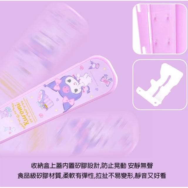 【TDL】三麗鷗大耳狗布丁狗美樂蒂酷洛米筷子湯匙環保餐具組附收納盒 K-0051(生日禮物 聖誕節 平輸品)