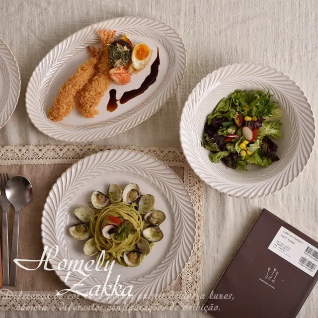【Homely Zakka】日式創意復古窯變釉陶瓷餐盤碗餐具_魚盤31cm(湯盤 餐具 餐盤 盤子 器皿)