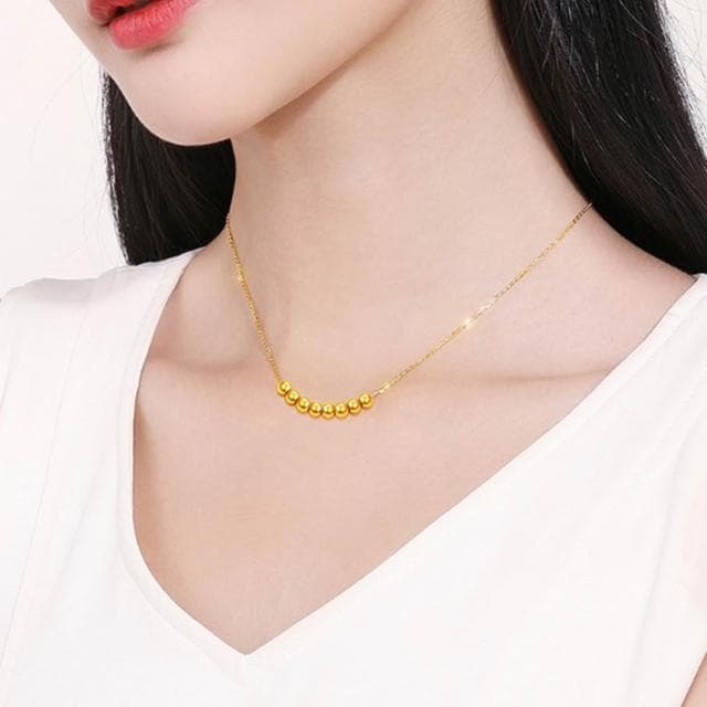 【Penny珮妮】黃金999轉運金珠八方來財項鍊吊墜(母親節 送女友 交換禮物  生日禮 情人節 尾牙 新年 結婚)