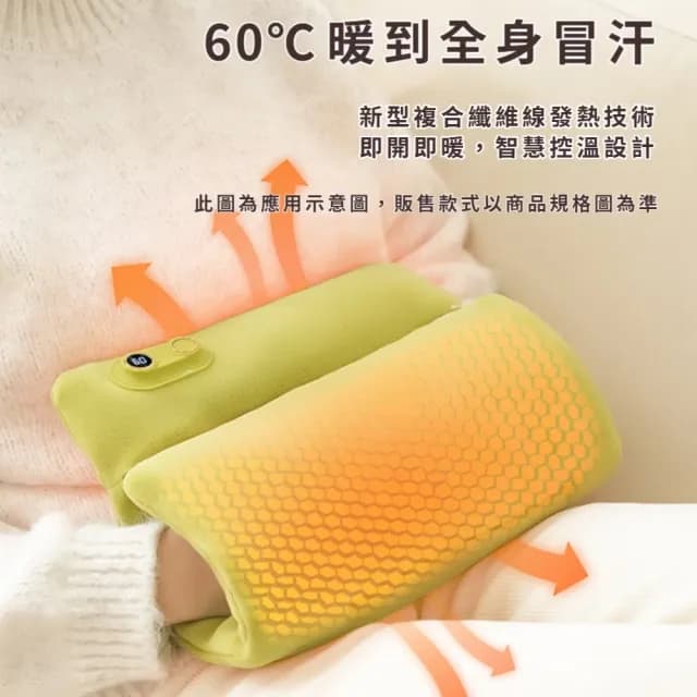 【暖寶寶】多功能柔軟石墨烯發熱暖手袋(USB數溫顯暖手墊 電暖袋 發熱暖宮袋 暖手寶 熱敷墊 生日禮物)