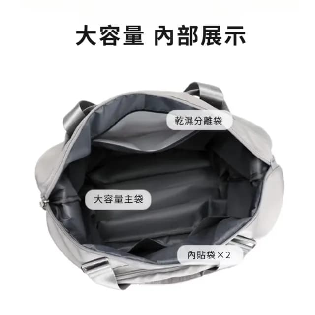 【人體工學】情人節禮物 質感冰島灰折疊旅行收納包(減壓加寬背帶 可後背可手提 大容量 行李袋 防水 登機箱