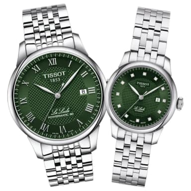【TISSOT 天梭 官方授權】LE LOCLE 力洛克 機械對錶 畢業禮物 送禮 推薦(T0064071109300+T0062071109600)