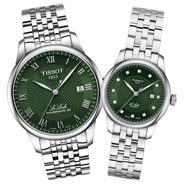 【TISSOT 天梭 官方授權】LE LOCLE 力洛克機械對錶 七夕 情人節 送禮 推薦(T0064071109300+T0062071109600)