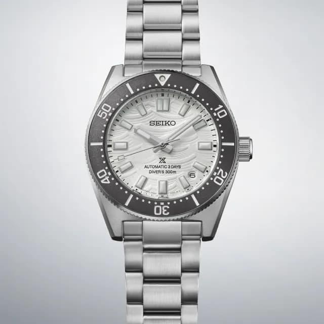 【SEIKO 精工】Prospex 60週年限量 三日鍊 銀色海浪 潛水機械錶 七夕 情人節禮物(SPB511J1/6R55-00K0S)