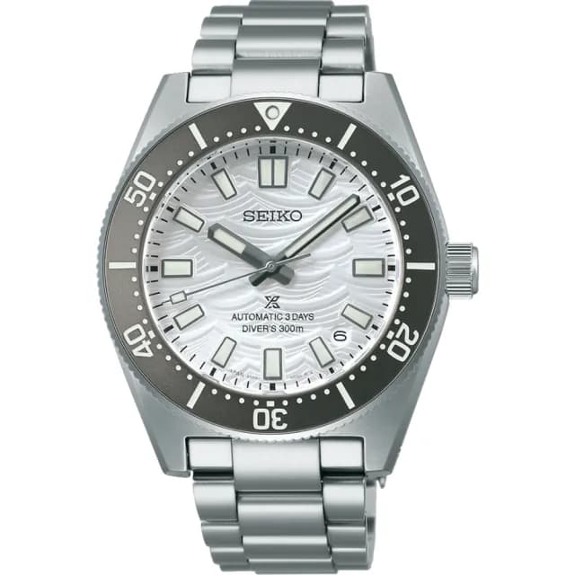 【SEIKO 精工】Prospex 60週年限量 三日鍊 銀色海浪 潛水機械錶 七夕 情人節禮物(SPB511J1/6R55-00K0S)