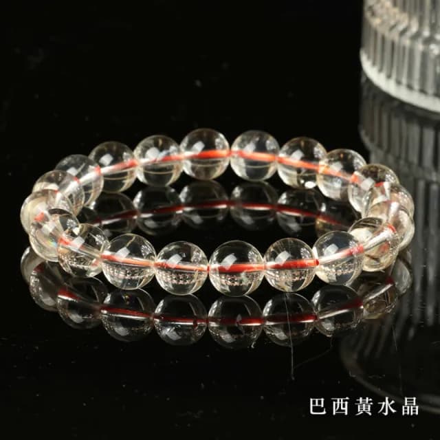 【時尚巴黎】情人節禮物水晶手鍊串珠手繩男女手珠平安擋煞防小人轉運淨化招財開運(10/12mm黃水晶4款74ki21)