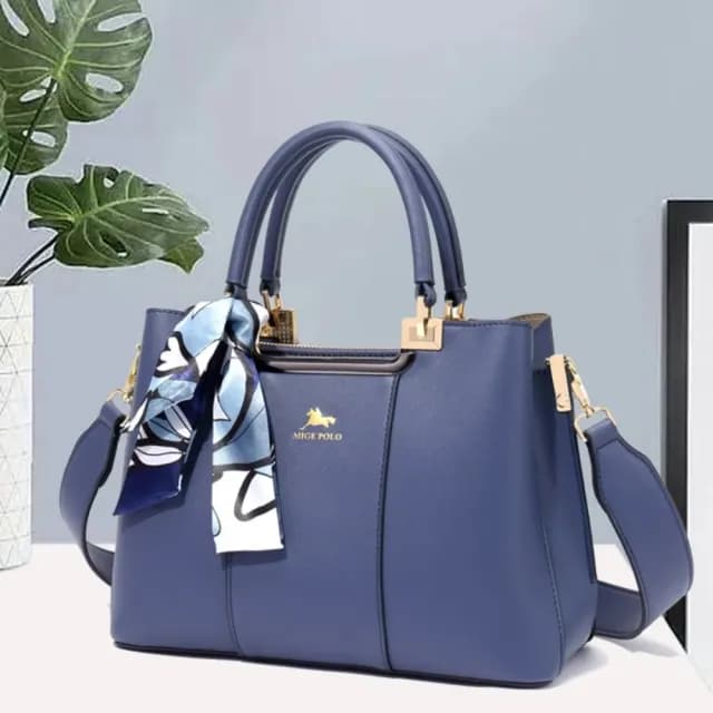 【都會女士】情人節禮物 貴氣輕奢絲巾真皮手提包(真皮包包 嚴選牛皮 大容量 單肩包 側肩包 斜跨包 生日禮物