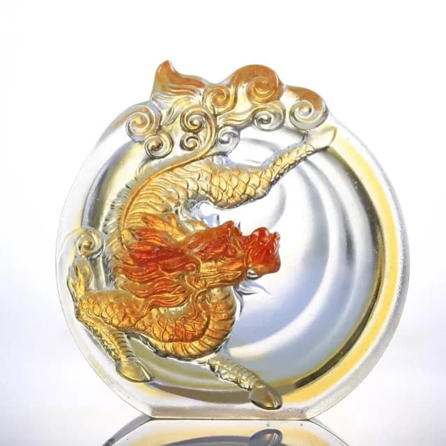 【琉璃工房 LIULI】舞朝陽 神威麒麟 入厝禮/轉任(送禮/琉璃/禮物/水晶/藝術品/禮贈/企業)