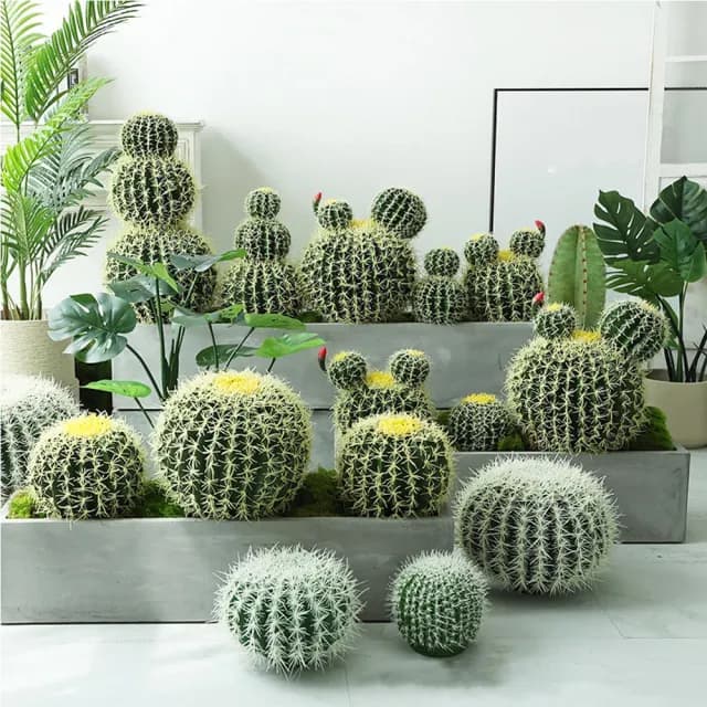 【POKO】仿真景觀仙人掌 高仿真 40公分 大型盆栽(人造植物 景觀室內外裝飾 人工植物 家居 園藝 裝飾造景)