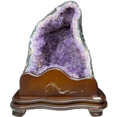 【恬芯晶品】10.3kg精選巴西火型紫水晶洞新居財位擺設OK17(紫鈦晶晶洞開運招財招貴人開業財位新春禮物)