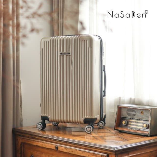 【NaSaDen 納莎登】29吋 二代新無憂 髮絲紋霧感拉鍊行李箱 復刻駝金/米羅鈦(輕量防刮 質感素色系)