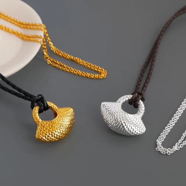 【LEEHER】項鏈/女生項鍊/穿搭配件/織繩/吊墜/長項鍊/復古項鍊/毛衣鏈/長鍊/百搭/歐美風/