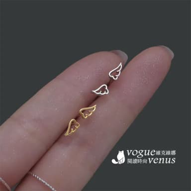 【維克維娜】天使之翼翅膀925純銀耳環