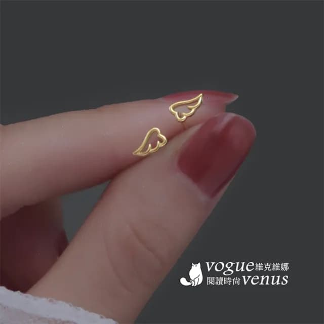 【維克維娜】天使之翼翅膀925純銀耳環