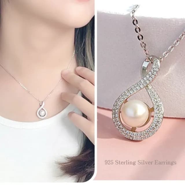 【KATROY】天然珍珠項鍊8.5-9.0mm．母親節禮物(純銀)