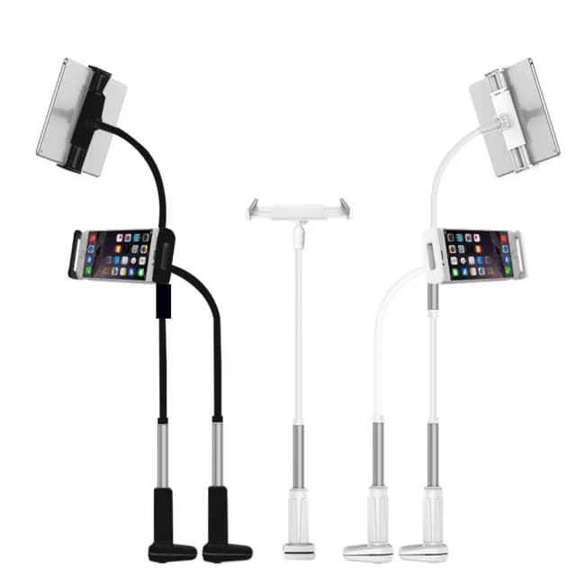 【Ouboo】鋁合金萬向懸臂式折疊支架 懶人支架 直播支架 床頭支架 交換禮物(手機/平板)