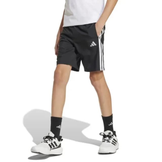 【adidas 愛迪達】短褲 童裝 大童 男女童 運動褲 J 3S WV SH 黑 JD8189