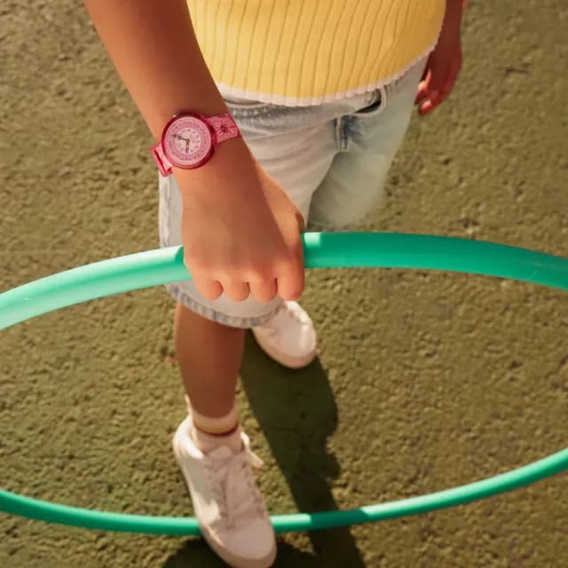 【Flik Flak】兒童錶 HAPPY MEADOW 兒童手錶 兒童禮物 瑞士錶 編織錶帶(31.85mm)