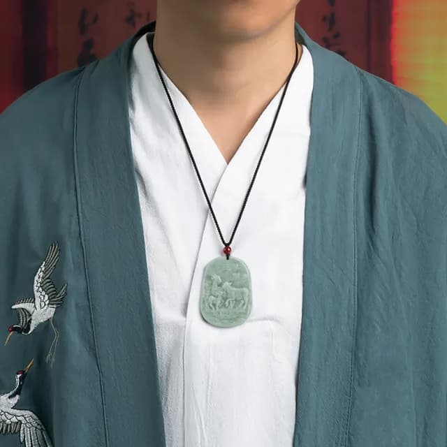 【Paiya 派亞】a貨翡翠三羊開泰生肖羊吊墜冰種玉石挂件男女款項鏈玉墜