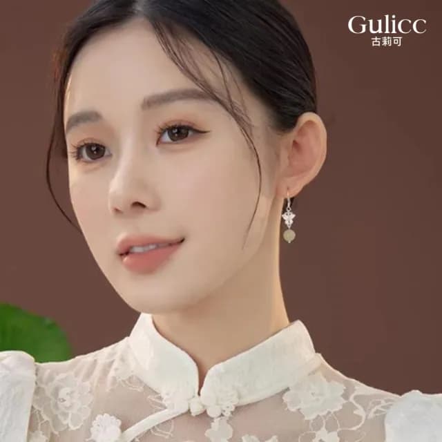 【Golicc】中式富貴 蝴蝶耳墬 耳環(七夕 情人節 生日 飾品 耳釘 耳飾 耳墜 禮物)