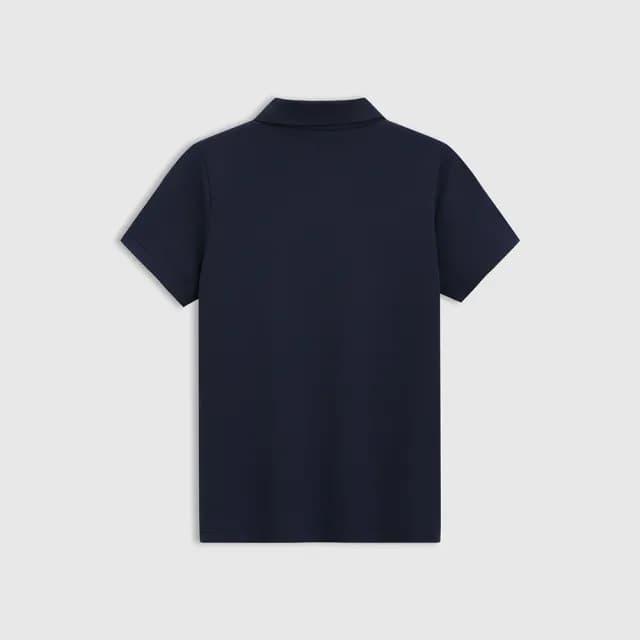 【GAP】男童裝 Logo印花短袖POLO衫-海軍藍(767189)