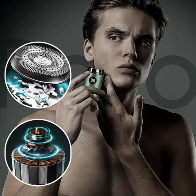 【BONum 博紐】mini可拆解清洗防水充電式電鬍刀(隨身攜帶 隨充即用 可更換刀片 無油垢味 無殘留鬍渣)