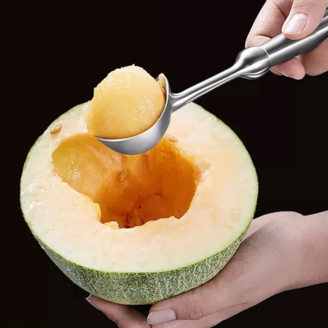 【PUSH!】餐具廚房用品304不銹鋼冰淇淋勺挖西瓜水果冰淇淋挖球器挖球杓雪糕杓(挖冰淇淋勺2入 D382)