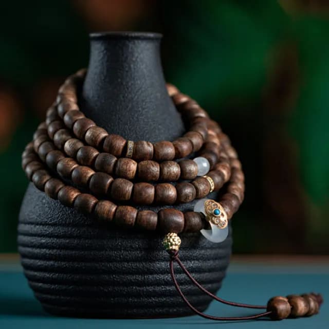 【LEEHER】雙11 沉香手鍊/108顆手鍊/桶珠手鍊/木珠手鍊/佛珠/白瑪瑙手鍊/情侶手鍊/招財開運/手