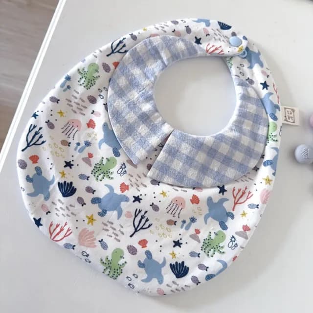 【Lianne baby】兩入組 台灣手工製高質感圍兜彌月禮盒組(寶寶禮物 新生兒 嬰兒禮物)