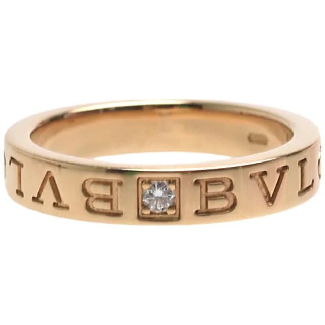 【BVLGARI 寶格麗】BVLGARI 經典B.zero1系列18K金鑽石鑲飾戒指(金色342932)