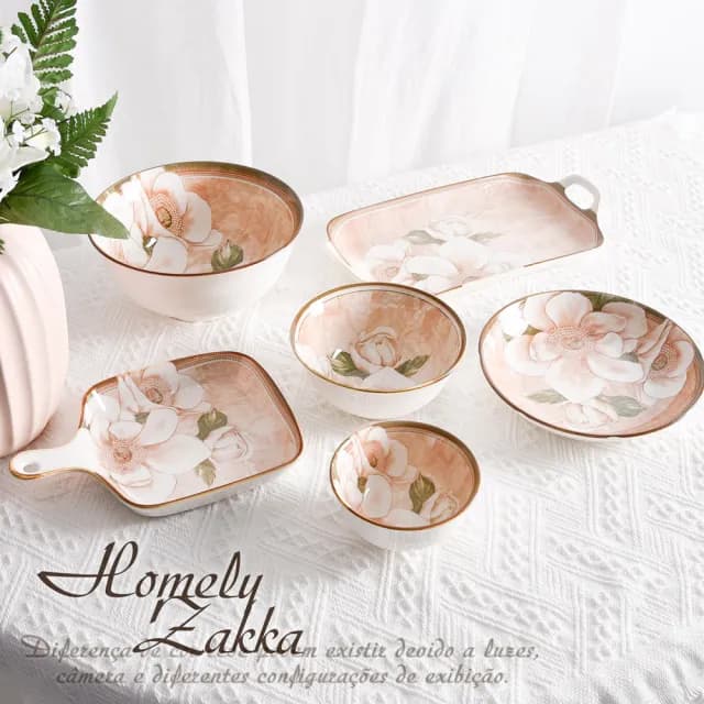 【Homely Zakka】北歐新古典輕奢風陶瓷餐盤碗餐具_6件組(湯盤 餐具 餐碗 盤子 器皿)