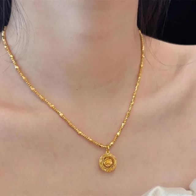 【Penny珮妮】法式輕奢復古捕夢網玫瑰項鍊(母親節 情人節 生日禮物 交換禮物 送女友 尾牙 新年 結婚)