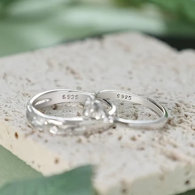 【LEESA】雙11 桔梗花\可調節戒指\求婚戒指\情人節禮物\交叉戒指\戒指\飾品\情侶戒指\對戒\飾品