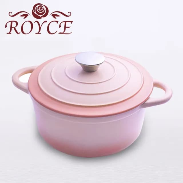 【ROYCE 皇家玫瑰】圓形琺瑯鑄鐵鍋3公升(21cm 交換禮物)