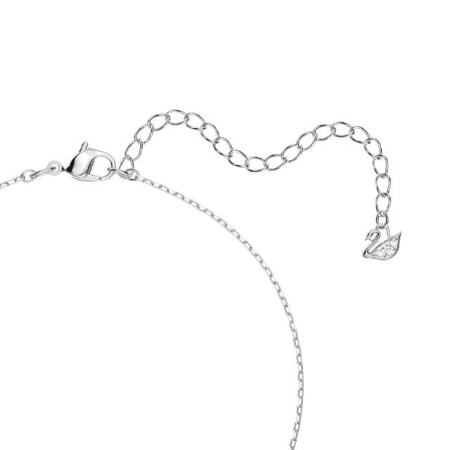 【SWAROVSKI 官方直營】Swan 項鏈 天鵝 白色 鍍白金色