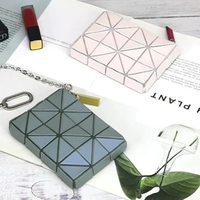 【LEEHER】手拿包/菱格包/拉鍊錢包/迷你零錢包/小錢包/收納包/隨身小包/錢包/零錢包/女生錢包/高級感