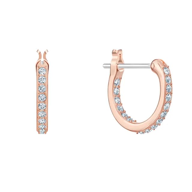 【SWAROVSKI 施華洛世奇】Symbolica 水滴形耳環 星星 白色 鍍玫瑰金色