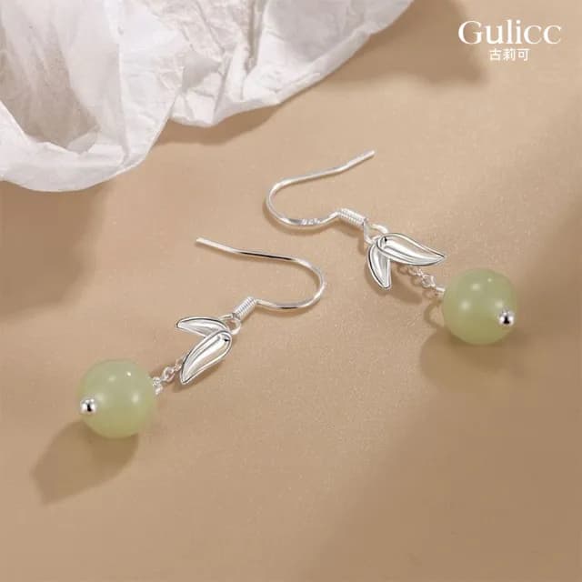 【Golicc】竹影如夢 中式吊墬耳環(七夕 情人節 生日 飾品 耳釘 耳飾 耳墜 禮物)