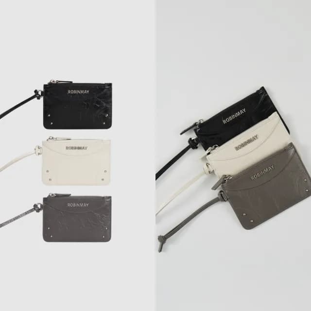 【ROBINMAY】Crystal真皮卡夾零錢包 頭層皮(雙11/真皮拉鍊封口/多色任選)