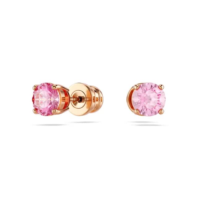 【SWAROVSKI 施華洛世奇】Idyllia 套裝 心形 粉紅色 鍍玫瑰金色