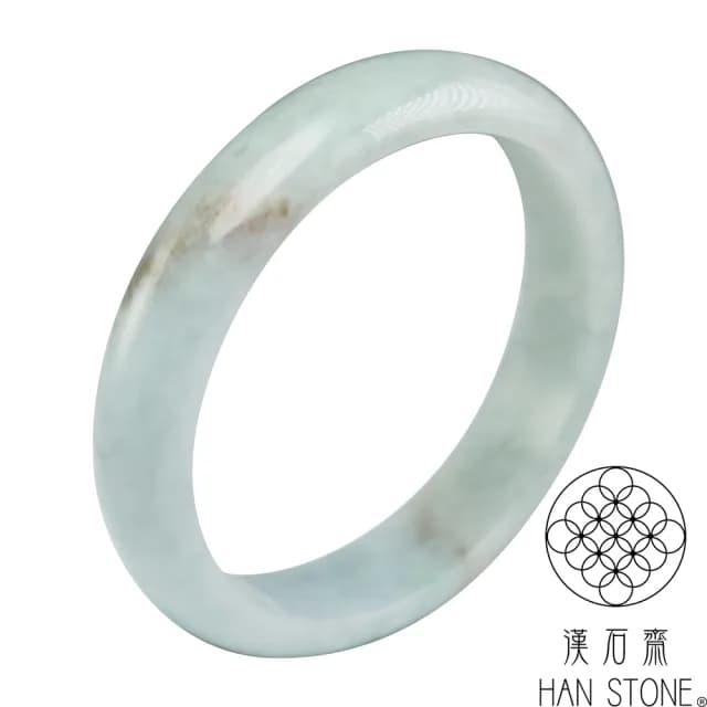 【漢石齋】情人節禮物 天然翡翠A貨 手鐲玉鐲 飄花種帶紅翡(手圍19.7/版寬14.5mm)
