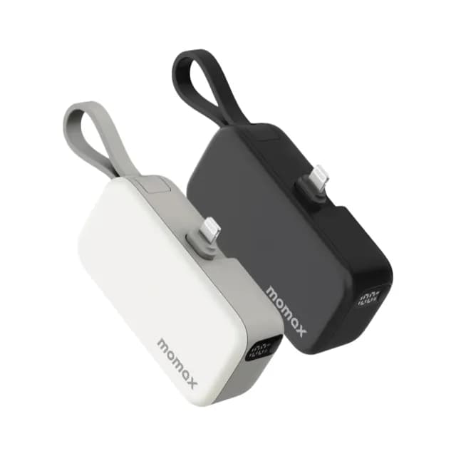 【Momax】1-Power Mini MFi 5000mAh 1孔輸出 迷你帶線行動電源(自帶線/直插/迷你行動電源)