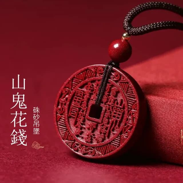 【Penny珮妮】紫金砂山鬼花錢吊墜項鍊(母親節 送女友 父親節 送男友 交換禮物 生日 情人節 尾牙 新年 結婚)