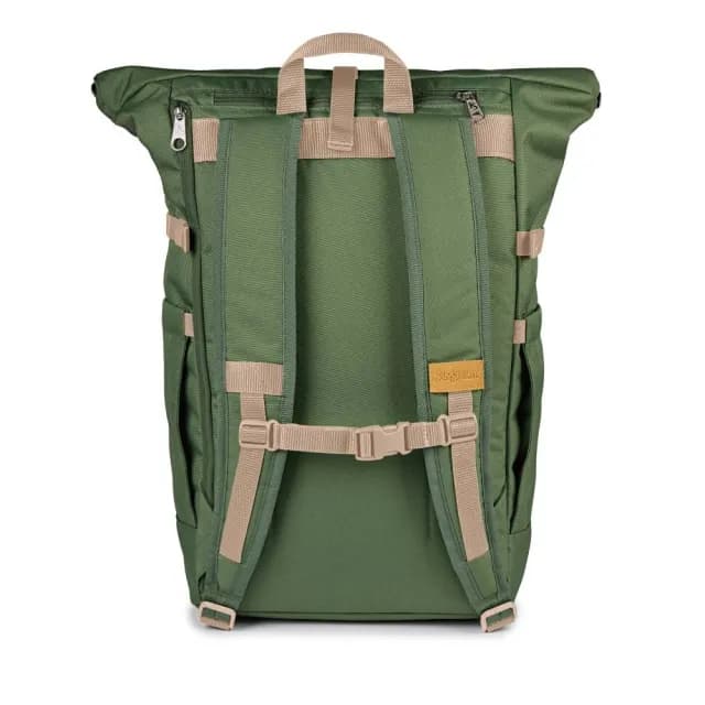 【JANSPORT】情人節禮物 HATCHET ROLLTOP 捲蓋式後背包 軍綠色(JS0A86DKKM1)