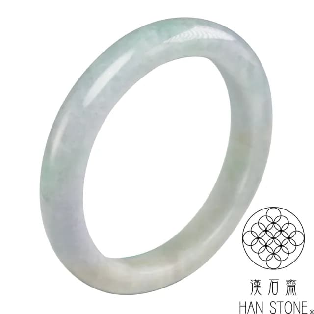 【漢石齋】情人節禮物 天然翡翠A貨 手鐲玉鐲 三彩飄花種(手圍18/版寬10.7mm)