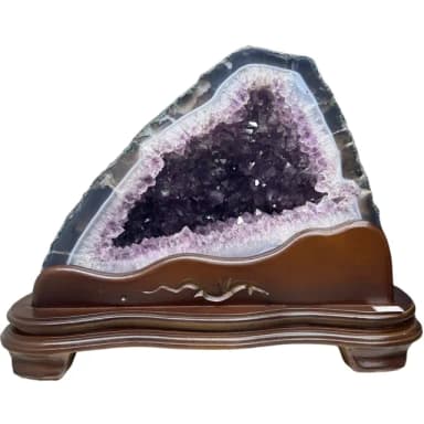 【恬芯晶品】11.85kg精選巴西金型紫水晶洞新居財位擺設OK38(紫鈦晶晶洞開運招財招貴人開業財位新春禮物)