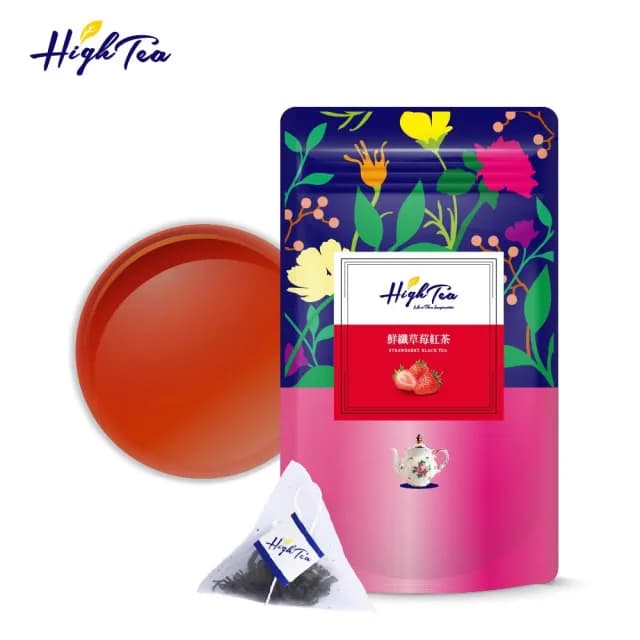 【High Tea 伂橙】鮮纖草莓紅茶3gx12入x1袋(美國加州甜查理草莓)