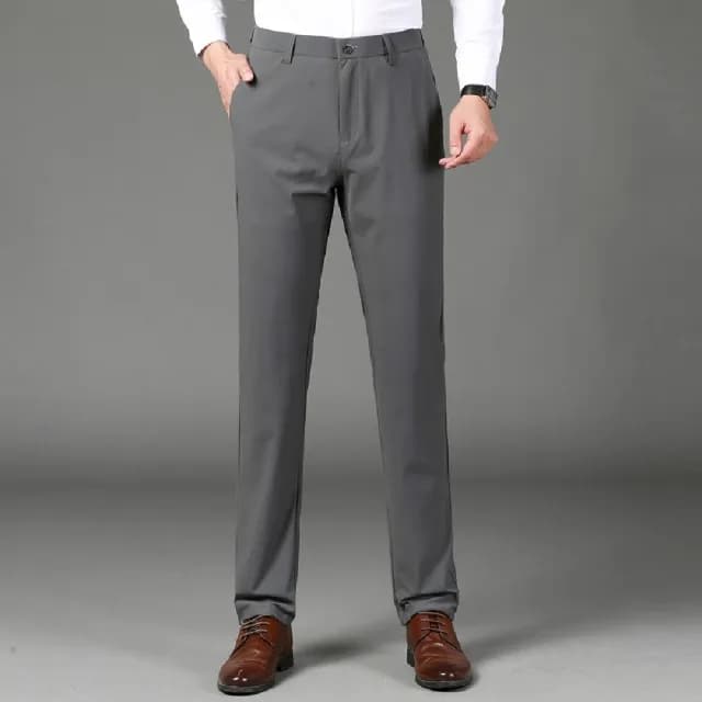 【米蘭精品】現貨秒發 男商務西裝褲修身西裝褲直筒機能免燙(男長褲休閒彈力父親節禮物4色74er5)