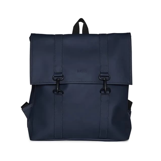 【Rains】防水後背包 書包 學院風格 MSN Bag Mini 系列 禮物 送禮 推薦(海軍藍)